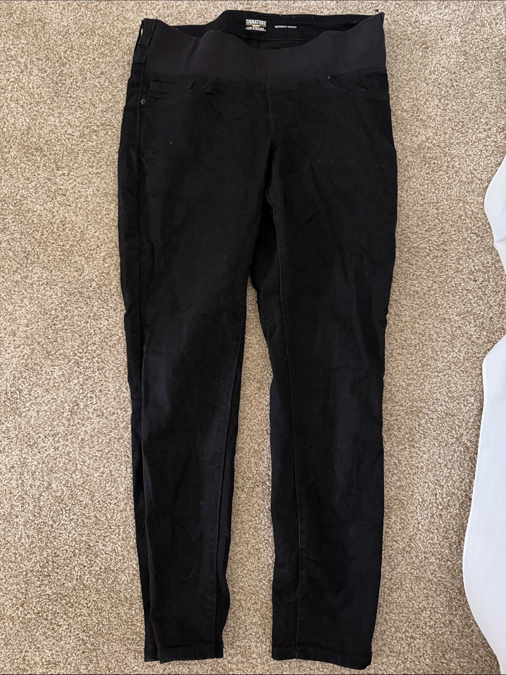 Signature by Levi Strauss Black Skinny Maternity with Stretch Waistband